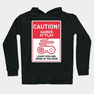 Caution: Gamer At Play Hoodie